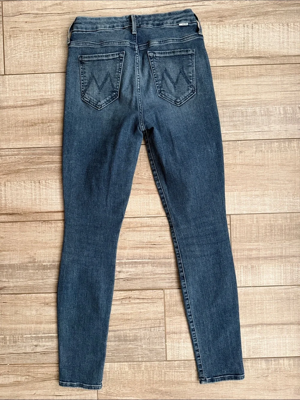 MOTHER The High Waisted Looker Skinny Jeans Blue Wash Size 25 - Picture 3 of 11